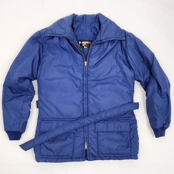 Tempco Jackets & Blazers - Vintage Tempco Down Jacket Quilted Blue Puffer Womens Medium Made In USA